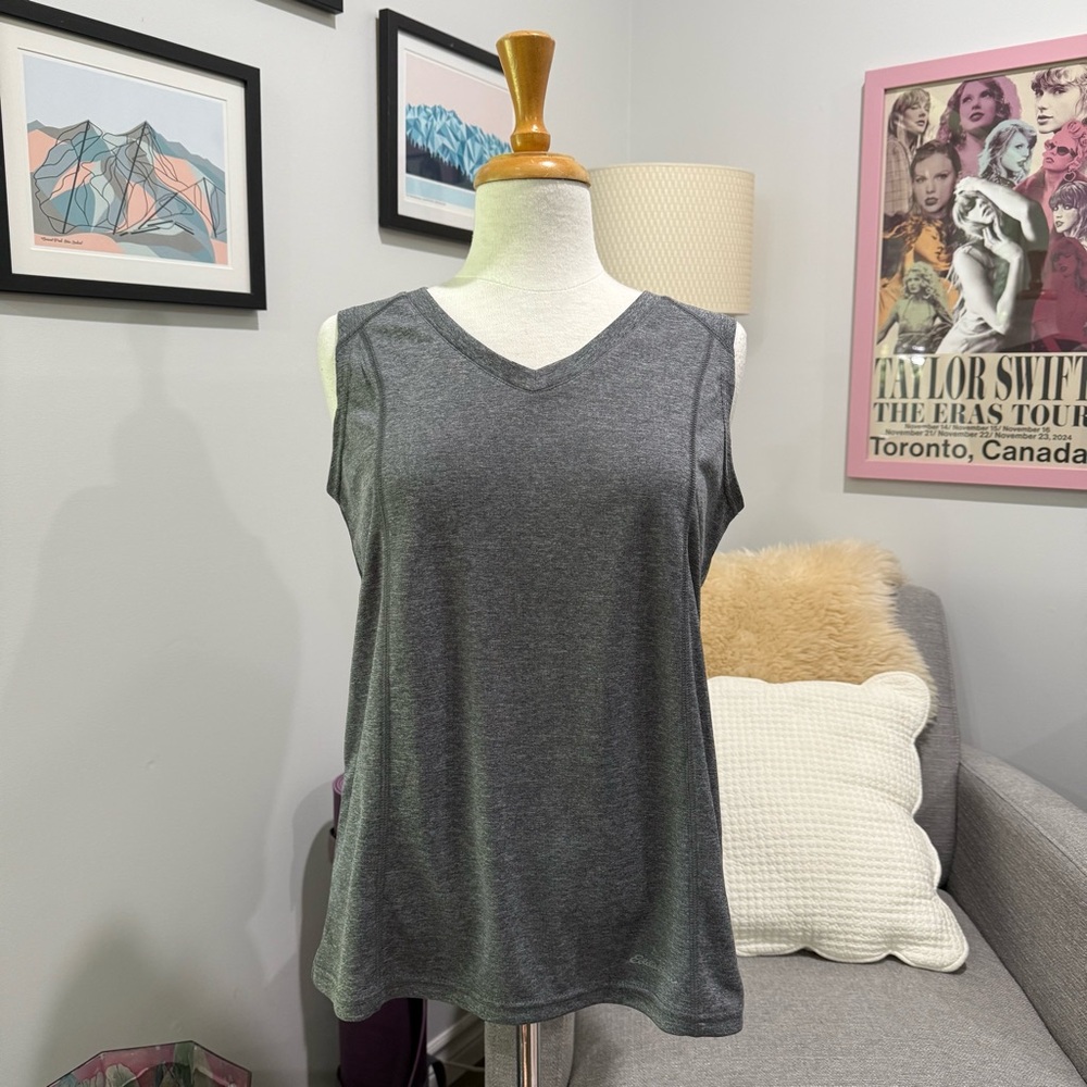 Eddie Bauer Gray Muscle Tee Relaxed Fit Sleeveless